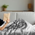 thumbnail image 3 of Kraken Soft Flannel Fleece Throw Blanket, Squid Fish Fins Sea Animal Cuttlefish Underwater Alien Artisan Design Print, Cozy Plush for Indoor and Outdoor Use, 50" x 70", Grey, by Ambesonne, 3 of 5