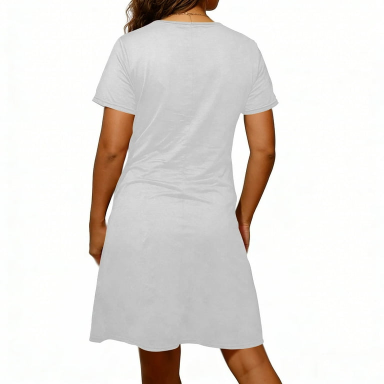 white ruched t shirt dress ASOS DESIGN ruched side T-shirt dress in white