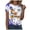 Purple, variant on Womens Halloween Shirts Ladies Fashion Halloween Print Crew Neck Short Sleeve T Shirt Top(Yellow,L)
