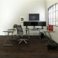 thumbnail image 2 of Manor Park Modern Glass Corner Computer Desk and Gaming Desk - Multiple Finishes, 2 of 8