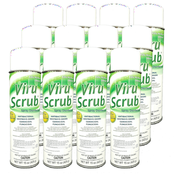 JaniSource ViruScrub Citrus Disinfectant & Deodorizing, Ready-To-Use, 15oz Aerosol (Case of 12)