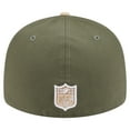 thumbnail image 4 of Men's New Era Light Beige/Olive San Francisco 49ers Two-Tone Color Pack Split Panel 59FIFTY Fitted Hat, 4 of 5