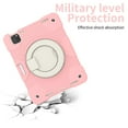 thumbnail image 3 of Case for iPad Pro 11 3rd Generation 2021: Military Grade Shockproof Silicone for iPad 11 Inch 2nd Gen w/Pencil Holder - Stand - Handle - Shoulder Strap For iPad Pro 11 2021/2020/2018,Pink, 3 of 11