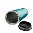 thumbnail image 2 of Teal Travel Mug, Abstract Australian Dots, Steel Thermal Cup, 16 oz, by Ambesonne, 2 of 2