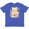 thumbnail image 3 of Inktastic Neko Anime Girl with Kittens Youth T-Shirt, 3 of 5