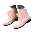 thumbnail image 3 of Women's Fashion Rain Boots Rubber Low Top Cut Short Tube Plastic Water Shoes with Non Slip Soles Warm Water Proof Rubber Boots Outdoor Work Shoes Lawn Care, 3 of 6