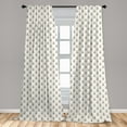 thumbnail image 4 of Ambesonne Fiesta Curtains, Latin Motifs Pepper, Pair of 28"x84", Multicolor, 4 of 4