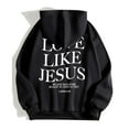 thumbnail image 4 of shqvo Jesus Loves You Hoodie Zip Up Hoodie Women Oversized Christian Sweatshirts Lightweight Long Sleeve Fleece Jacket with Pockets Preppy Clothes Black, 4 of 6