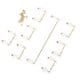 thumbnail image 3 of Estabilizador de teclado mecánico 2 especificaciones con accesorio de tapa de tecla de alambre dorado para bricolaje transparente, 3 of 5