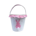 thumbnail image 1 of Bearachild Bolsa de conejito Canasta de Pascua Conveniencia Cubos de vacaciones Suministros para niños Patrones surtidos decorativos Bolsas con Almacenamiento y organización del hogar encaje rosa, 1 of 6