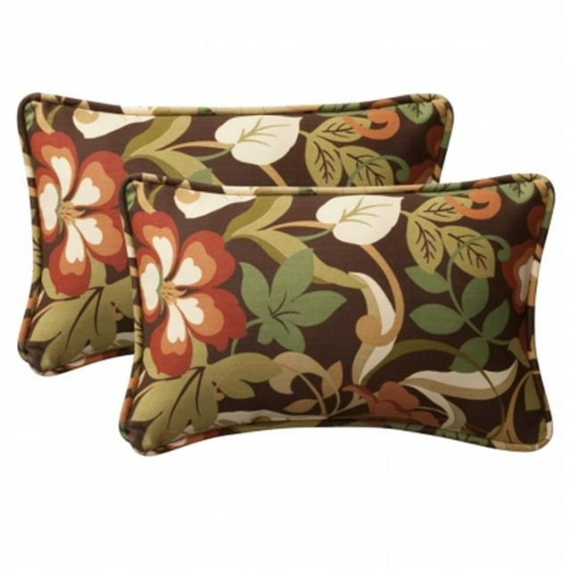 Pillow Perfect Inc. 386751 Coventry Brown Rectangle Throw Pillow (Set of 2)