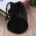 thumbnail image 3 of EeaseCA 2pcs Ball Net Bag Mesh Drawstring Bags Nets Bags Pouch Tennis Ball Carrying Holder Storage Drawstring Bag Round Bottom for Lover (Black), 3 of 7