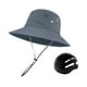 thumbnail image 2 of Sombrero de pesca de ala ancha con carcasa rígida interior ajustable para senderismo y sol Gris, 2 of 8
