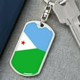 thumbnail image 6 of Djibouti Flag Keychain Dog Tag Stainless Steel or 18k Gold, 6 of 16
