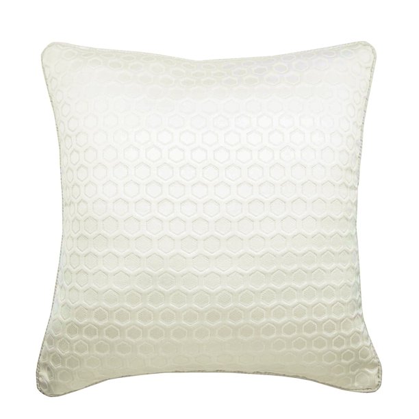 Funda de cojín decorativa en blanco roto, cojín decorativo, funda de cojín de tela jacquard para sofá, 30 x 30 cm (12 x 12 pulgadas), funda de cojín texturizada, funda de cojín blanca lisa, moderna -