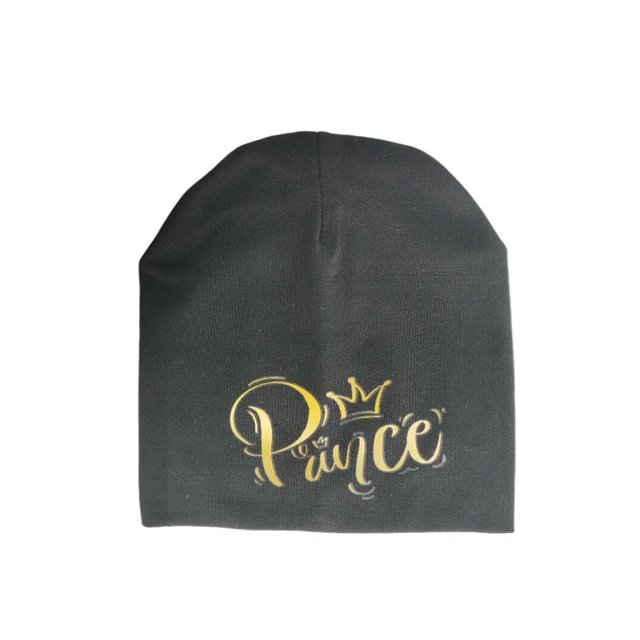Gorro con pompón de cubo para bebé, gorro con letras de Príncipe, princesa dorada, a la moda, para recién nacido