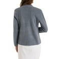 thumbnail image 3 of INSPIRE CHIC Women's Collarless Blazer Long Sleeve One Button Business Office Blazers Jacket S Grey, 3 of 5