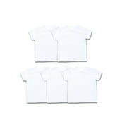 Angle View: Hanes Boys Undershirts, 5 Pack ComfortSoft Short Sleeve Crewneck Tagless Undershirts Sizes 6/8 - 18/20
