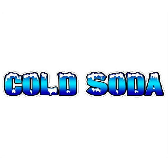 COLD SODA Concession Decal ice cold drinks stand cart