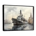 thumbnail image 2 of Designart "Havana Harbor in Cuba I" Transportation Floater Framed Canvas Print, 2 of 7