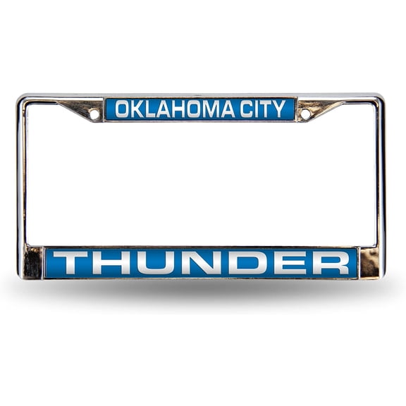 Oklahoma City-OKC-Basketball-Thunder Chrome Metal Laser Cut License Plate Frame