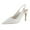 White, variant on XIMIN Women's Heels Slingback Pointed Stretch Strap Closed Toe Kitten Heels Pumps Shoes for Wedding Party Commuting Office Footwear (9, Blue)