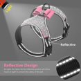 thumbnail image 4 of Arnés para perros con diamantes de imitación: chaleco reflectante de nailon con lazo brillante y correa para perros pequeños, medianos y grandes, para pasear, fiestas y bodas,, 4 of 5