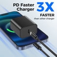 thumbnail image 6 of iPhone Charger, 25W PD White Fast Charger Block with 6ft Fast Charging Cables Compatible with iPhone 14/13/12/11-Black, 6 of 7