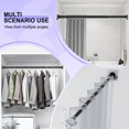 thumbnail image 4 of XIQIYY Small Tension Rod 18-32 Inches Black Shower Curtain Rod Heavy Duty Spring Short Tension Curtain Rod No Drilling Adjustable Shower Rod for Closet, 4 of 8