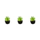 thumbnail image 5 of Bonsái de plantas en macetas de cerámica negra Toystoory suculenta verde artificial, 5 of 6