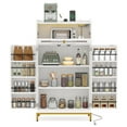 thumbnail image 6 of YYAo Freestanding Sideboard Cabinet with Clear Acrylic Door, Coffee Bar Cabinet for Dining Room, Kicthen, Living Room, Restaurant, White, 6 of 7