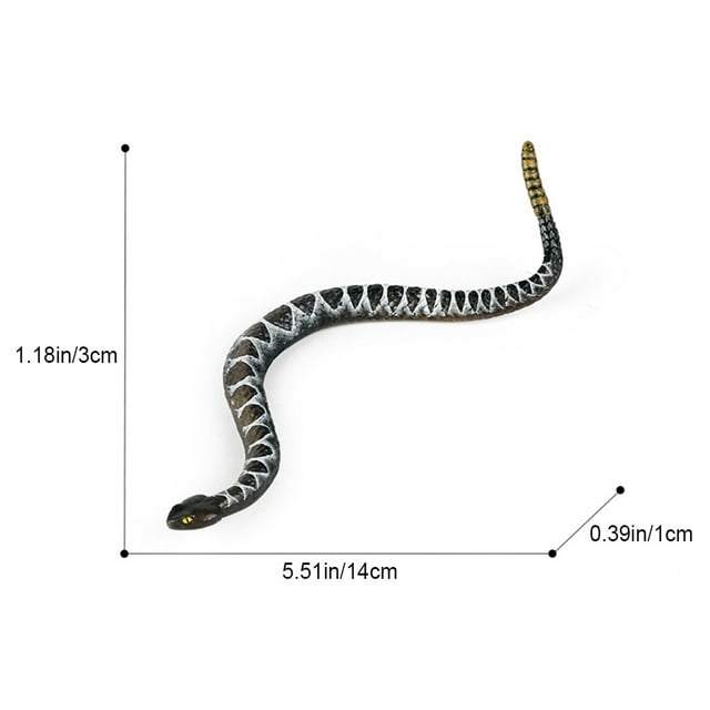 Juguetes De Serpiente Realistas, Figura De Serpiente De Cascabel De Goma, Estatuilla De Vida Silvestre Realista Estática Para Jardín, Accesorios De Broma Para Niños ANGGREK Realistic Snake Toys