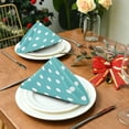 thumbnail image 3 of GZHJMY Teal Polka Dot Cloth Napkins Set of 1, Reusable Washable Polyester Dinner Napkins for Family, Restaurant, Wedding, Party Decor 20 x 20 Inch, 3 of 7