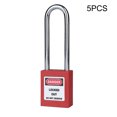 thumbnail image 4 of 5 Pieces Padlock Industrial Car Lockout Kit Simple Durable Access Control Equipment Lockpicking Sets Safety Locks for Companies Red, 4 of 7
