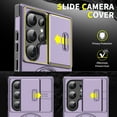 thumbnail image 6 of Asuwish Compatible with Samsung Galaxy S25 Ultra 5G Phone Case Slide Camera Cover Tempered Glass Screen Protector Stand Ring Holder Rugged Slim Cell for S25Ultra 25S S25 25Ultra 2025 Women Men Purple, 6 of 10