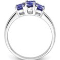thumbnail image 2 of Sterling Silver Rhodium 3-Stone Tanzanite Ring (Size 8) Made In India qr6369tz-8, 2 of 5