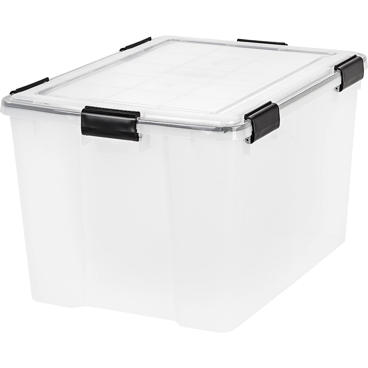 IRIS USA UCB-LDD WEATHERTIGHT Storage Box, 74 Quart, Clear