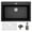Black, variant on Karran QT-812 Top Mount 33 in. Large Single Bowl Quartz Kitchen Sink Kit Black