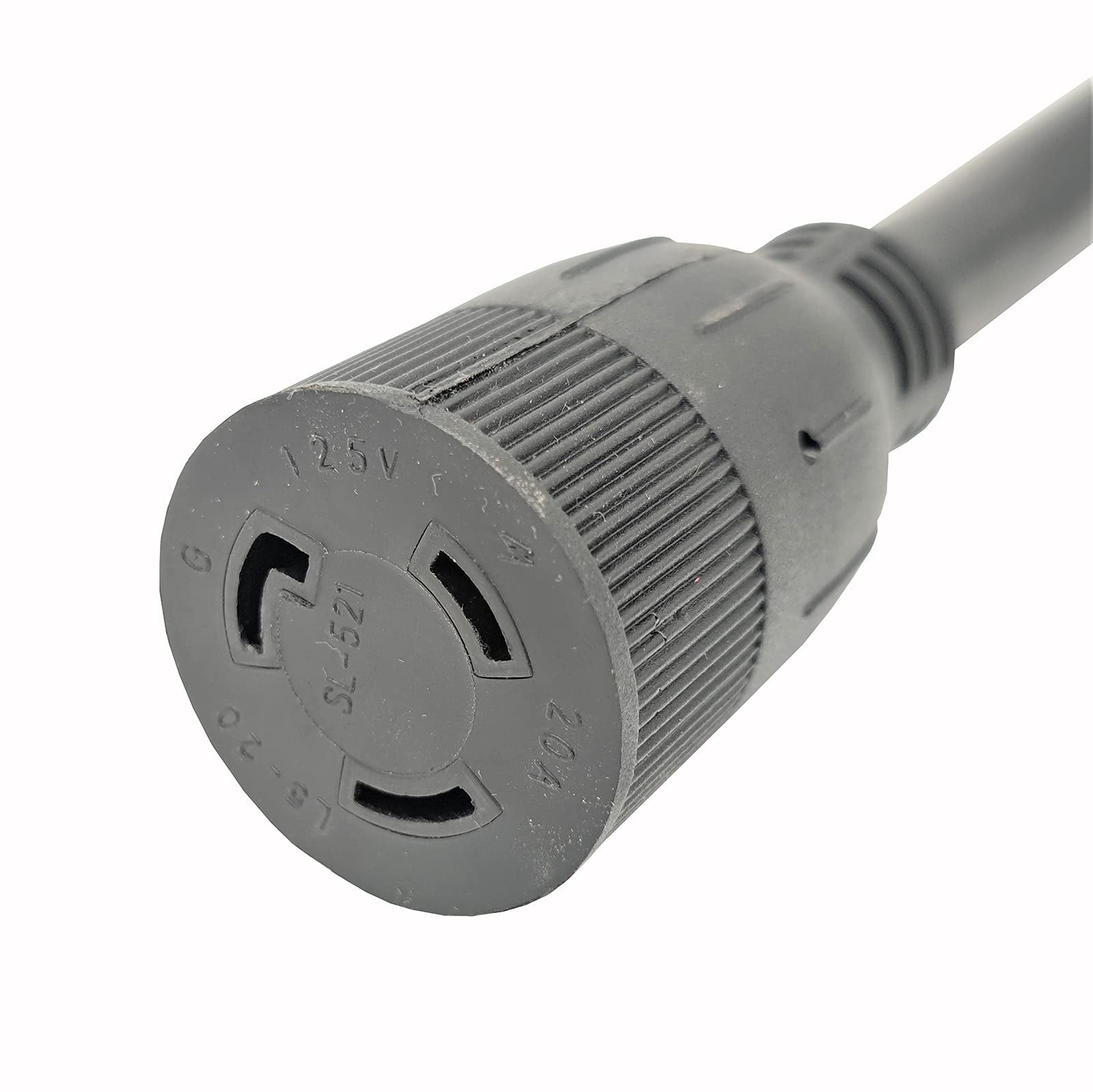 Parkworld 62497 Welder Adapter Cord RV 50A NEMA 14-50P to L5-20R Twist Lock 3 Prong Female, 20AMP, 125 Volt, 1.5FT
