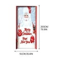 thumbnail image 6 of SDJMa Christmas Door Covers Decoration, Merry Christmas Santa Claus Front Door Backdrop Background Banner for Indoor Outdoor Bathroom Toilet Porch Xmas Party Home Decor, 36"x80", 6 of 7