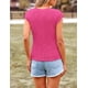 thumbnail image 2 of Blusa para Mujer PRETTYGARDEN Rojo Rosa Manga Corta Talla Grande, 2 of 9