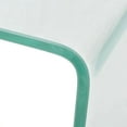 thumbnail image 3 of Curvo Clear Tempered Glass Waterfall Console Sofa Table, 3 of 3