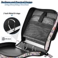 thumbnail image 4 of FORMRS Zipper Binder with Shoulder Strap 2-inch Ring 500 Sheet Capacity File Bag, Purple Floral Pattern, 4 of 5