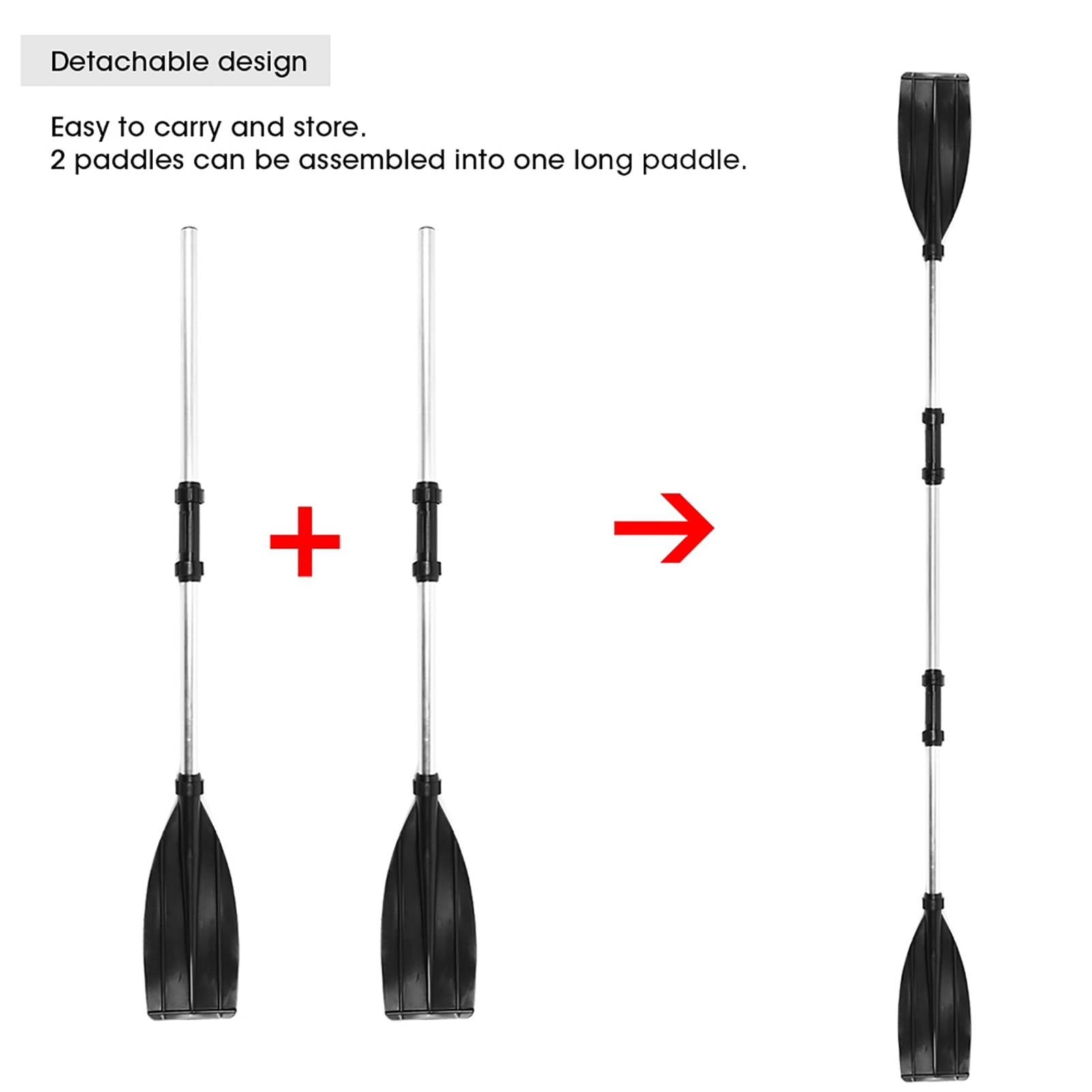 Boat Oars, Portable 210cm Afloat Marine Paddles Rustproof Lightweight Dual End For Kayak Raft