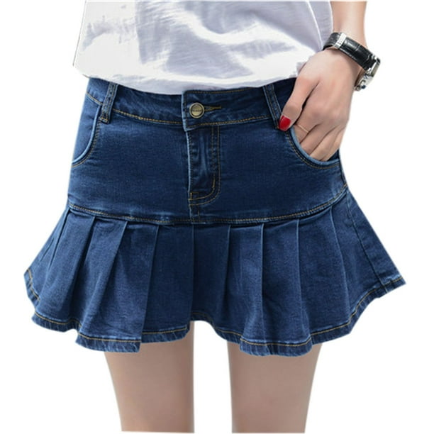 Denim skirt clearance ruffle