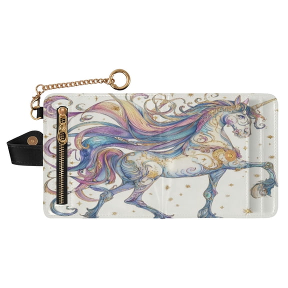 Small Wallet For Women Bifold Leather Pocket Coin Credit Card Holder With RFID Blocking Horse