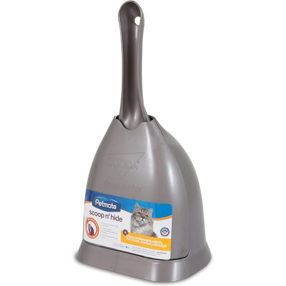 Petmate, Scoop 'N' Hide Cat Litter Scoop, Gray