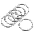 thumbnail image 1 of Uxcell Metal Rings Stainless Steel Rings Marine Grade Multi-Purpose O Ring Welded Round Ring 6 5x40mm, 1 of 5
