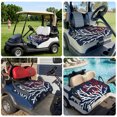 thumbnail image 6 of Golf Cart Seat Covers for 2 Seater,Red White Coral Microfiber Cart Seat Towel Blanket,Summer Ocean Nautical Coastal Navy Blue Absorbent NonSlip Bench Seats Protector for Golf Course 51"x31", 6 of 9