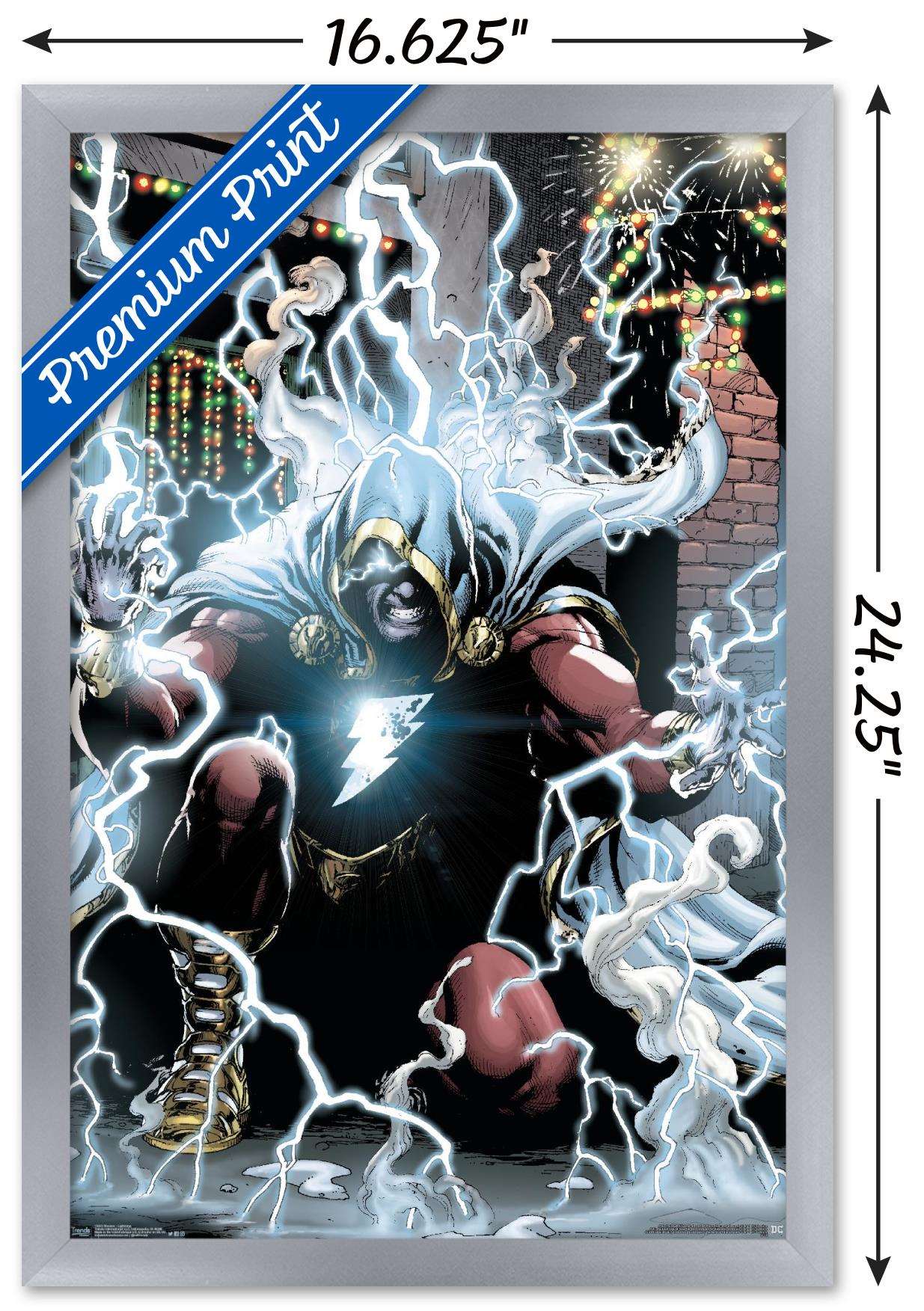 DC Comics Movie - Shazam - Lightning Wall Poster, 14.725" x 22.375", Framed
